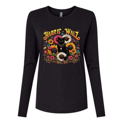 Cat Ladies Kamala Tim Walz Harris Waltz DonT Mess With The Gift Womens Cotton Relaxed Long Sleeve T-Shirt