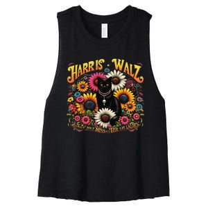 Cat Ladies Kamala Tim Walz Harris Waltz DonT Mess With The Gift Women's Racerback Cropped Tank