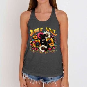 Cat Ladies Kamala Tim Walz Harris Waltz DonT Mess With The Gift Women's Knotted Racerback Tank