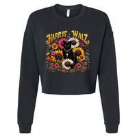 Cat Ladies Kamala Tim Walz Harris Waltz DonT Mess With The Gift Cropped Pullover Crew