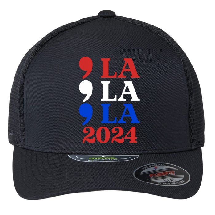 Comma La Kamala Vote For 2024 President Kamala Harris Flexfit Unipanel Trucker Cap