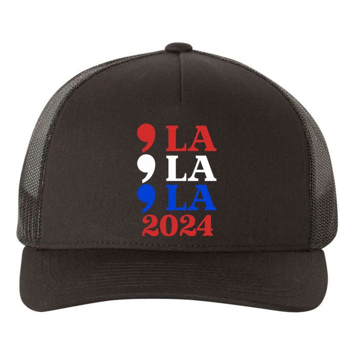 Comma La Kamala Vote For 2024 President Kamala Harris Yupoong Adult 5-Panel Trucker Hat