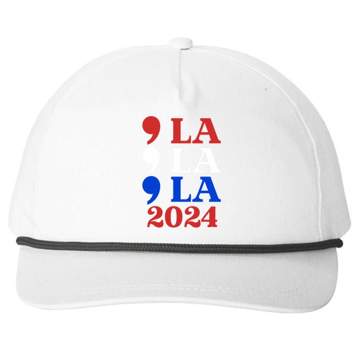 Comma La Kamala Vote For 2024 President Kamala Harris Snapback Five-Panel Rope Hat