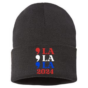 Comma La Kamala Vote For 2024 President Kamala Harris Sustainable Knit Beanie