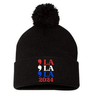 Comma La Kamala Vote For 2024 President Kamala Harris Pom Pom 12in Knit Beanie