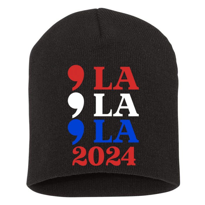 Comma La Kamala Vote For 2024 President Kamala Harris Short Acrylic Beanie