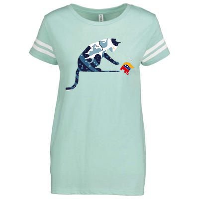 Cat Lovers Kamala Harris Blue Cat Sarcastic Enza Ladies Jersey Football T-Shirt