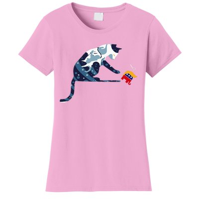 Cat Lovers Kamala Harris Blue Cat Sarcastic Women's T-Shirt