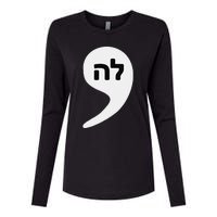 Comma La Kamala Hebrew Alphabet Cute Womens Cotton Relaxed Long Sleeve T-Shirt