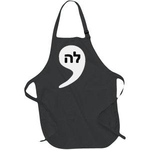 Comma La Kamala Hebrew Alphabet Cute Full-Length Apron With Pockets