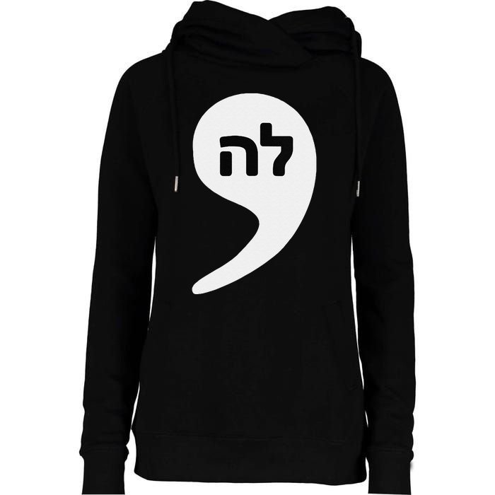 Comma La Kamala Hebrew Alphabet Cute Womens Funnel Neck Pullover Hood