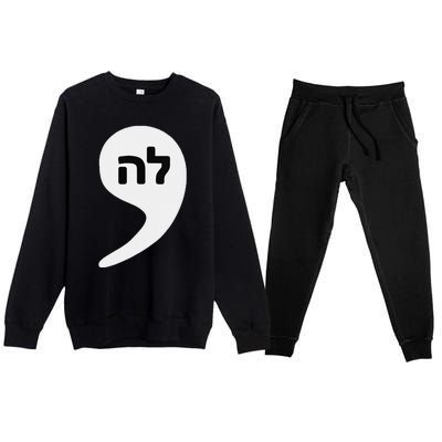 Comma La Kamala Hebrew Alphabet Cute Premium Crewneck Sweatsuit Set