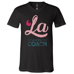 Comma La Kamala Harris Tim Walz Coach 2024 La Comma V-Neck T-Shirt