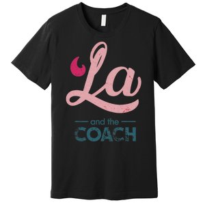 Comma La Kamala Harris Tim Walz Coach 2024 La Comma Premium T-Shirt