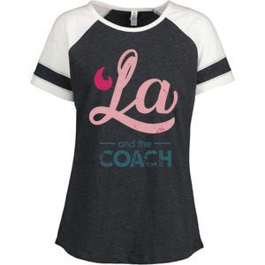 Comma La Kamala Harris Tim Walz Coach 2024 La Comma Enza Ladies Jersey Colorblock Tee