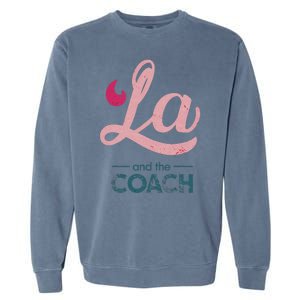 Comma La Kamala Harris Tim Walz Coach 2024 La Comma Garment-Dyed Sweatshirt