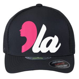 Comma La Kamala Harris Premium Flexfit Unipanel Trucker Cap