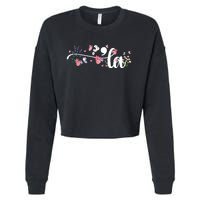 Comma La Kamala Harris Vintage Floral Feminine President Cropped Pullover Crew