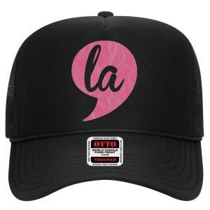 Comma + La Kamala Harris Vp 2020 Election Aka Soror Voting High Crown Mesh Back Trucker Hat