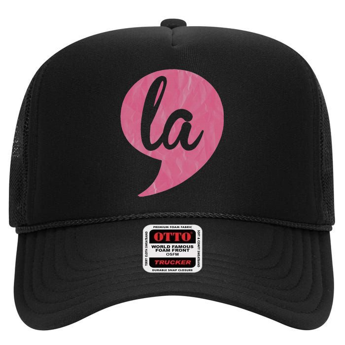 Comma + La Kamala Harris Vp 2020 Election Aka Soror Voting High Crown Mesh Back Trucker Hat