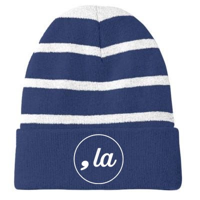 Comma La Kamala Harris Women.s California Wash cute Striped Beanie with Solid Band