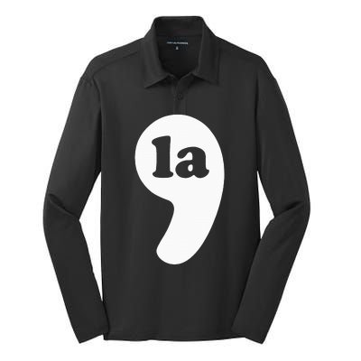 Comma La Kamala Harris Silk Touch Performance Long Sleeve Polo