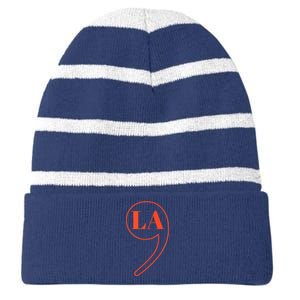 Comma La Kamala Harris Striped Beanie with Solid Band