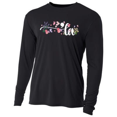 Comma La Kamala Harris Vintage Floral Feminine President Cooling Performance Long Sleeve Crew