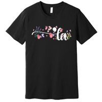 Comma La Kamala Harris Vintage Floral Feminine President Premium T-Shirt