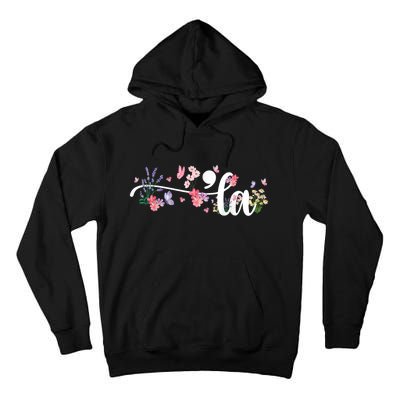 Comma La Kamala Harris Vintage Floral Feminine President Tall Hoodie