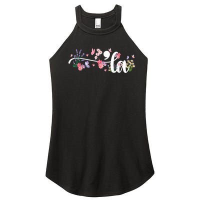 Comma La Kamala Harris Vintage Floral Feminine President Women's Perfect Tri Rocker Tank