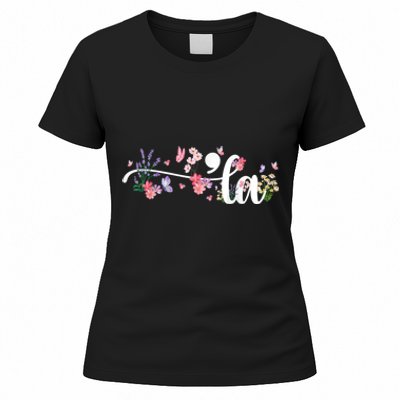 Comma La Kamala Harris Vintage Floral Feminine President Women's T-Shirt