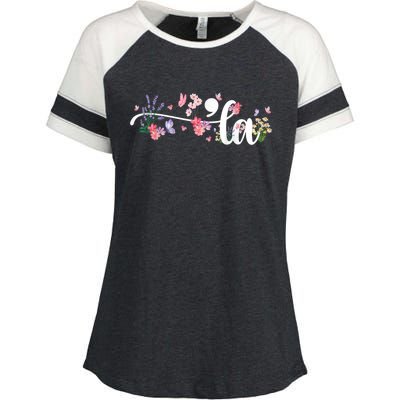 Comma La Kamala Harris Vintage Floral Feminine President Enza Ladies Jersey Colorblock Tee