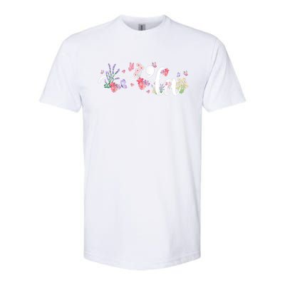 Comma La Kamala Harris Vintage Floral Feminine President Softstyle CVC T-Shirt