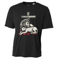 Christianity Lion Lamb Christian Cross Cooling Performance Crew T-Shirt