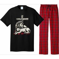 Christianity Lion Lamb Christian Cross Pajama Set