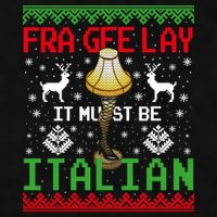 Fragile Christmas Leg Lamp FRA GEE LAY It Must Be Italian Ugly Sweater Ladies PosiCharge Tri-Blend Wicking Tank