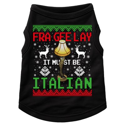 Fragile Christmas Leg Lamp FRA GEE LAY It Must Be Italian Ugly Sweater Doggie Tank