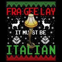 Fragile Christmas Leg Lamp FRA GEE LAY It Must Be Italian Ugly Sweater Backpack