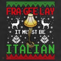 Fragile Christmas Leg Lamp FRA GEE LAY It Must Be Italian Ugly Sweater Beanie