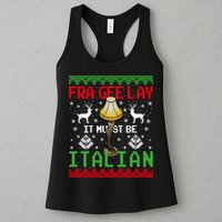 Fragile Christmas Leg Lamp FRA GEE LAY It Must Be Italian Ugly Sweater Womens Tank Top