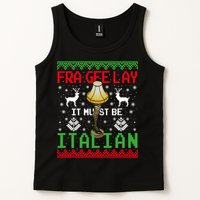 Fragile Christmas Leg Lamp FRA GEE LAY It Must Be Italian Ugly Sweater Tank Top