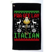Fragile Christmas Leg Lamp FRA GEE LAY It Must Be Italian Ugly Sweater Golf Towel