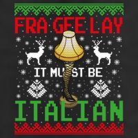 Fragile Christmas Leg Lamp FRA GEE LAY It Must Be Italian Ugly Sweater Microfiber Hand Towel