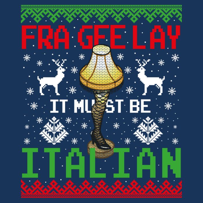 Fragile Christmas Leg Lamp FRA GEE LAY It Must Be Italian Ugly Sweater Infant Baby Jersey Bodysuit