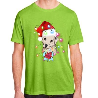 Christmas Lights Labrador Retriever Funny Xmas Cute Gift Adult ChromaSoft Performance T-Shirt