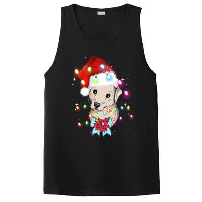 Christmas Lights Labrador Retriever Funny Xmas Cute Gift PosiCharge Competitor Tank