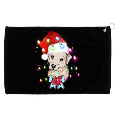 Christmas Lights Labrador Retriever Funny Xmas Cute Gift Grommeted Golf Towel