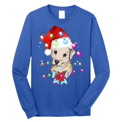 Christmas Lights Labrador Retriever Funny Xmas Cute Gift Long Sleeve Shirt