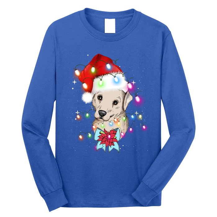 Christmas Lights Labrador Retriever Funny Xmas Cute Gift Long Sleeve Shirt